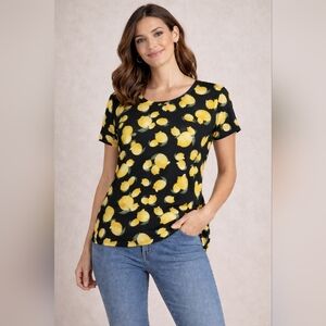Nue Options | Lemon Half Sleeve T-Shirt in Black,  Size L